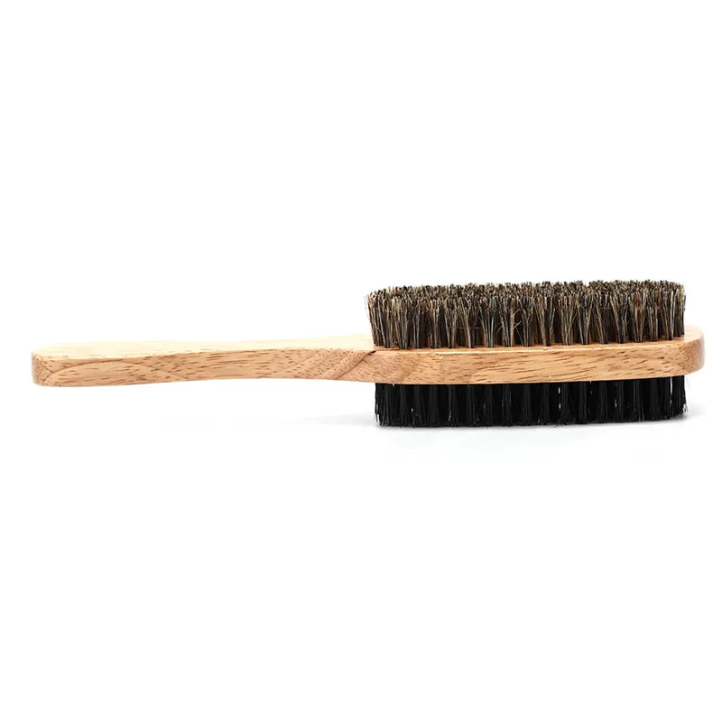 3 размера, инструмент для бритья, двухсторонняя щетка для волос на лице, Мужская щетка для бороды, деревянная ручка, гребень для бритья, Мужская щетка для усов, одноцветная
