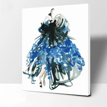 Свадебное платье номер картина маслом картины для уркашения стен для гостиной холст абстрактная Цифровая живопись рисунки без рамки