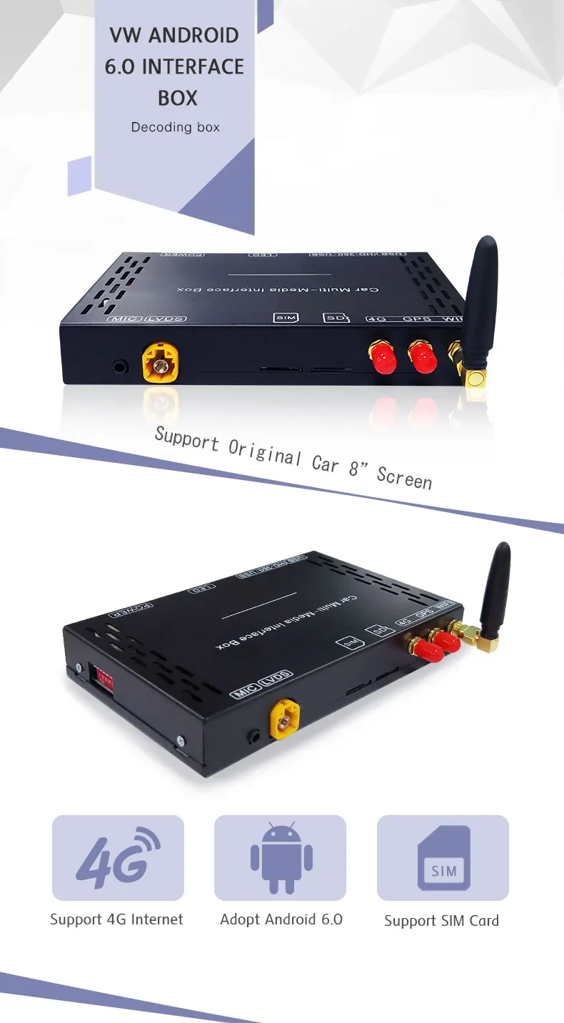 Best Car Multimedia Player Android System Box decoding Box Android 2G/16Gfor car DVD Player for 8 inch VW Touareg(2011-2017) Radio G 2