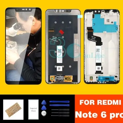 Чехол для Xiaomi Redmi Note 6 Pro, задняя крышка, корпус, дверной чехол, панель+ стекло для камеры, объектив+ боковые клавиши, запасные части