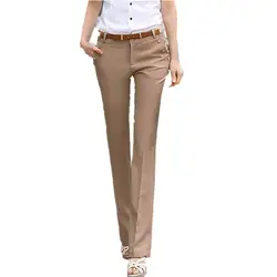 2019 Хорошее качество Легкий уход Тонкий западный стиль брюки коммерческие женские формальные повседневные брюки