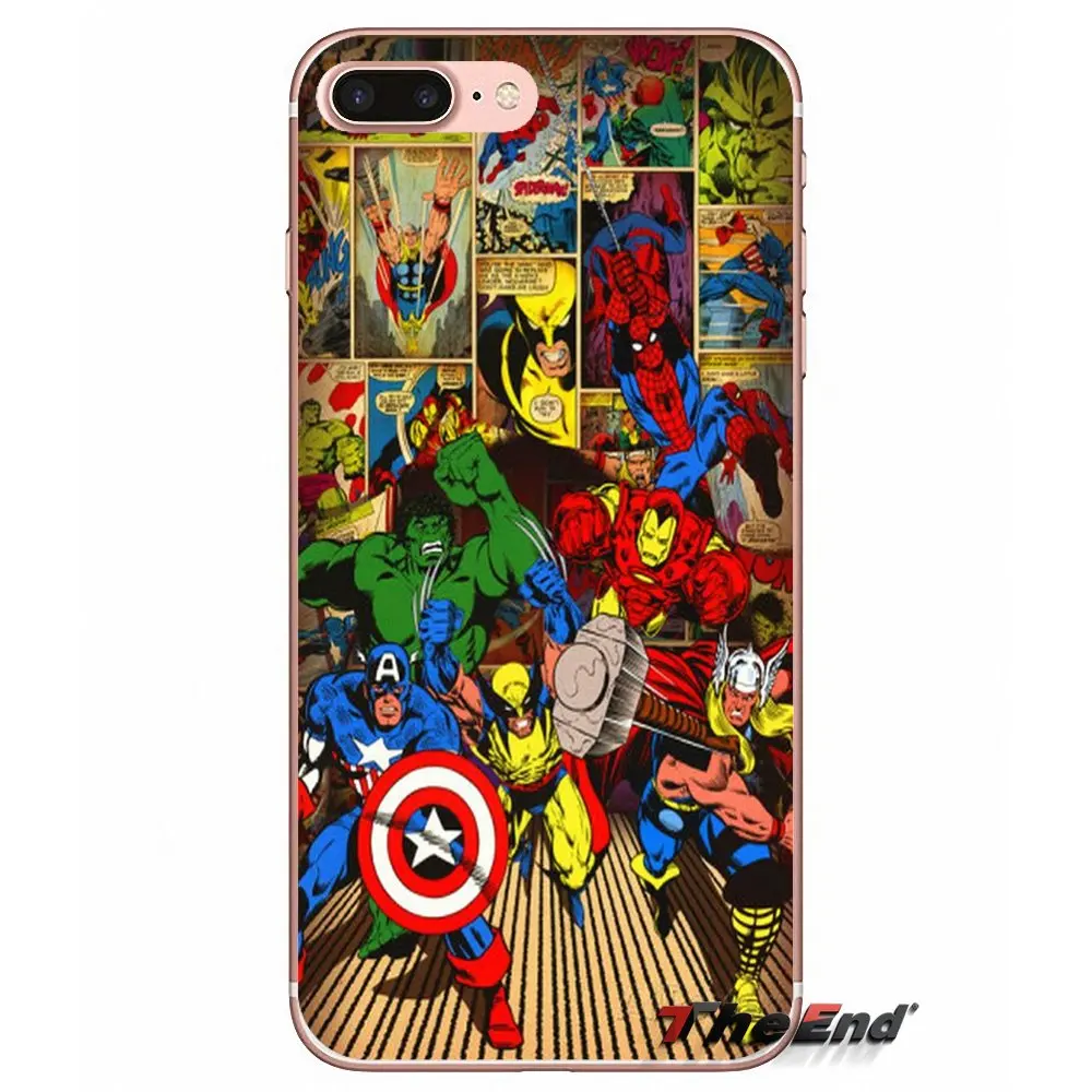 Мстители из комиксов Marvel Superhero мягкий чехол для samsung Galaxy Note 3 4 5 Grand Core Prime S3 S4 S5 мини S6 S7 край S8 S9 плюс