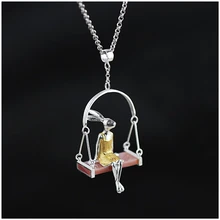 Auténtica plata de Ley 925 Colgantes de Plata Hecho A Mano Joyería de Las Mujeres Exclusivas Muy Singular Diseño Señorita Conejo Colgante de Concha Natural