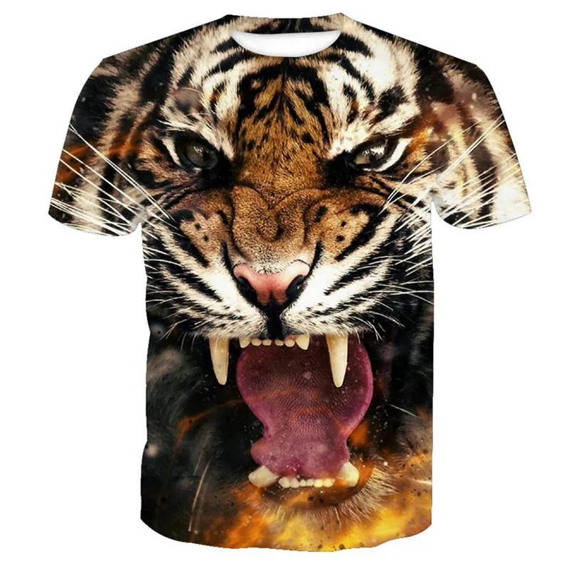 SOSHIRL, хип-хоп 3d футболка с тигром, Мужская/женская футболка, забавные крутые футболки, летние мужские и женские футболки, Galaxy Fierce Tiger, топы с принтом - Цвет: 3