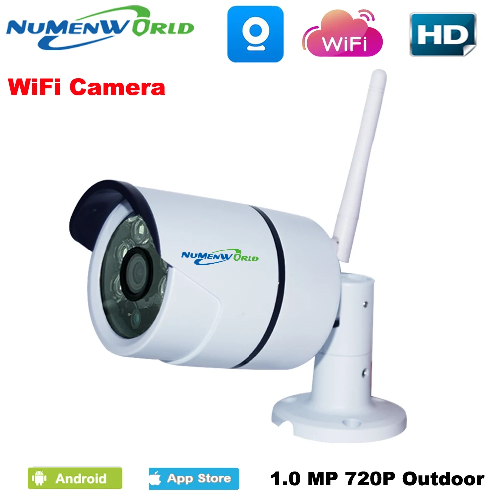 Wifi Ip Camera 720p HD Support Micro SD Card Waterproof CCTV Security