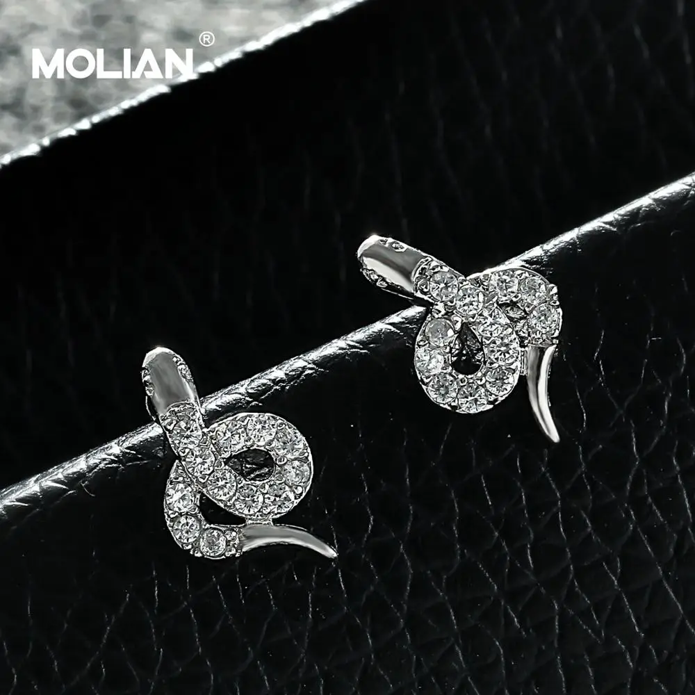MOLIAN Snake кубический цирконий серебряные медные золотые ювелирные изделия