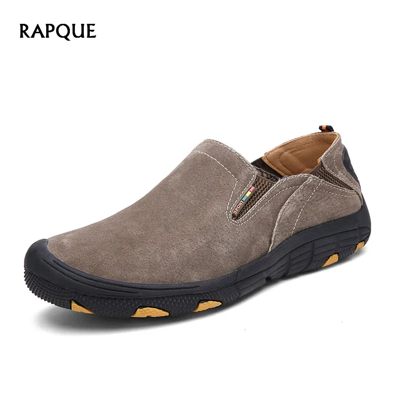 

Casual shoes men soft genuine leather moccasins male loafers footwear casual slip on rubber sole non-slip comfortable size 38-48