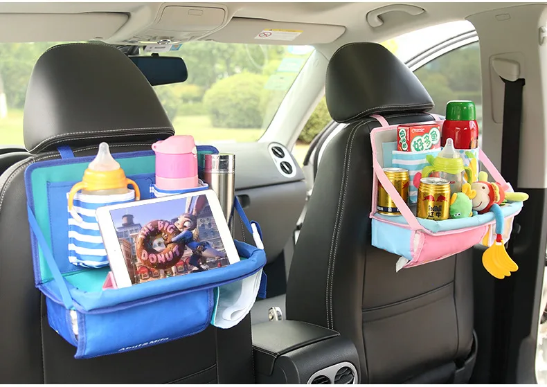 Универсальная детская Автомобильная подвесная корзина, сумка для хранения, органайзер на спинку сиденья автомобиля с держателем для планшета, дорожная сумка для хранения, аксессуары для коляски