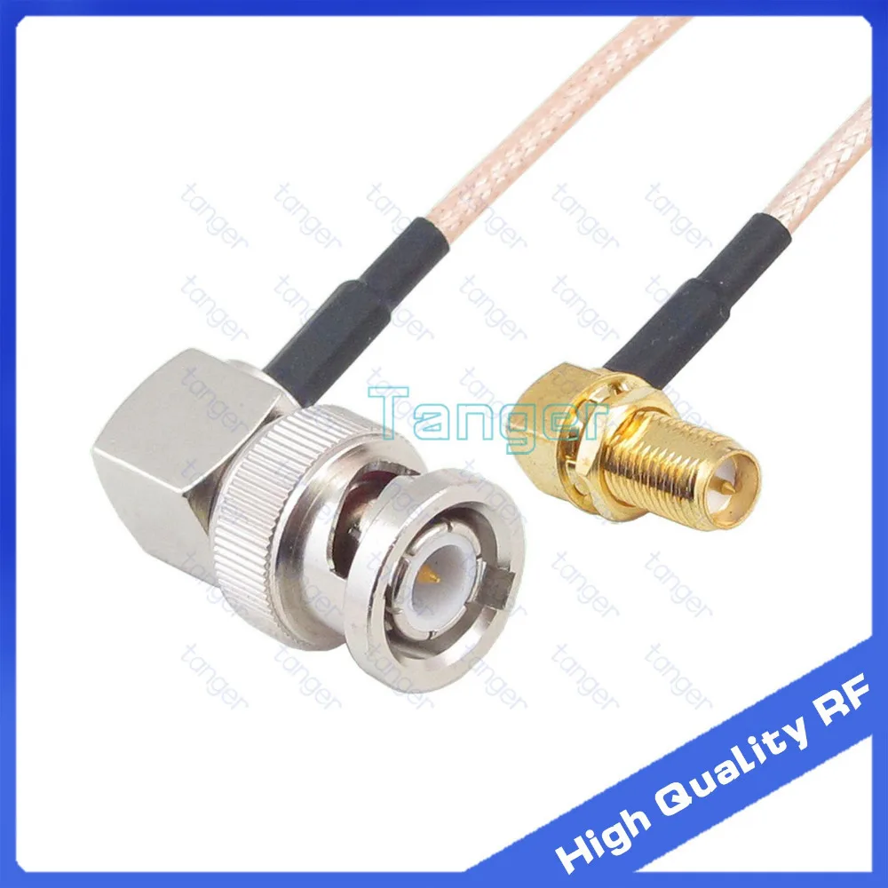 

Tanger RG316 BNC male plug to RP-SMA female double right angle connector with 8in 20cm 8" RF Coaxial Pigtail cable high quality