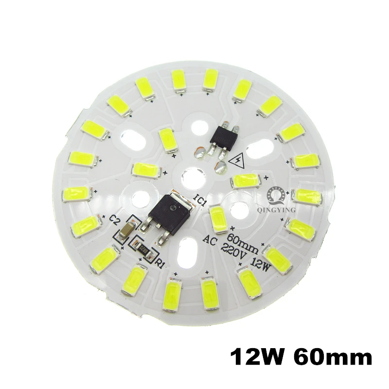 20 шт. 220 В SMD 5730 Светодиодная плата с регулируемой яркостью 3 Вт 5 7 10 12 15 18 24