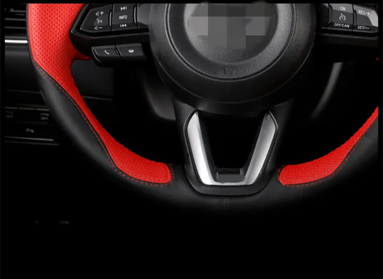 Чехлы на руль оплетка из мягкой кожи автомобиля аксессуары для салона Mazda 3 axela 2014