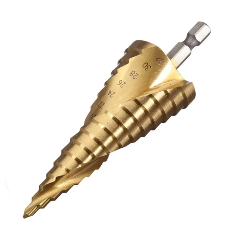 Buy High Quality 1pc 4 32mm HSS 4241 Step Drill Spiral
