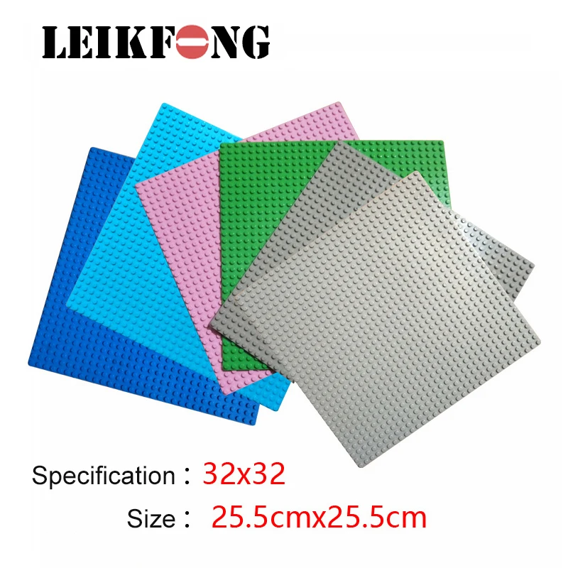 

10 Colors 32*32 Dots Base Plate for Small Bricks Baseplate Board Compatible Legoed figures DIY Building Blocks Toys For Children