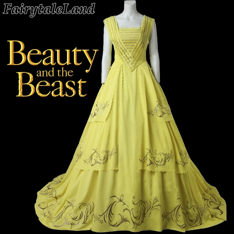 Принцесса Белль платье Beast Belle длинное вечернее свадебное 2017 Красота и чудовище