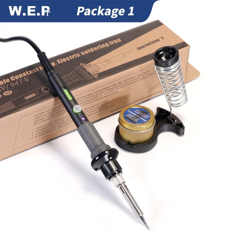 WEP 947V Soldering Iron 3 Lamps Adjustable Temperature Min Handle Pyrography Electric Soldering Iron 60W 110V/220V Welder Kit WEP 947V Soldering Iron 3 Lamps Adjustable Temperature Min Handle Pyrography Electric Soldering Iron 60W 110V/220V Welder Kit