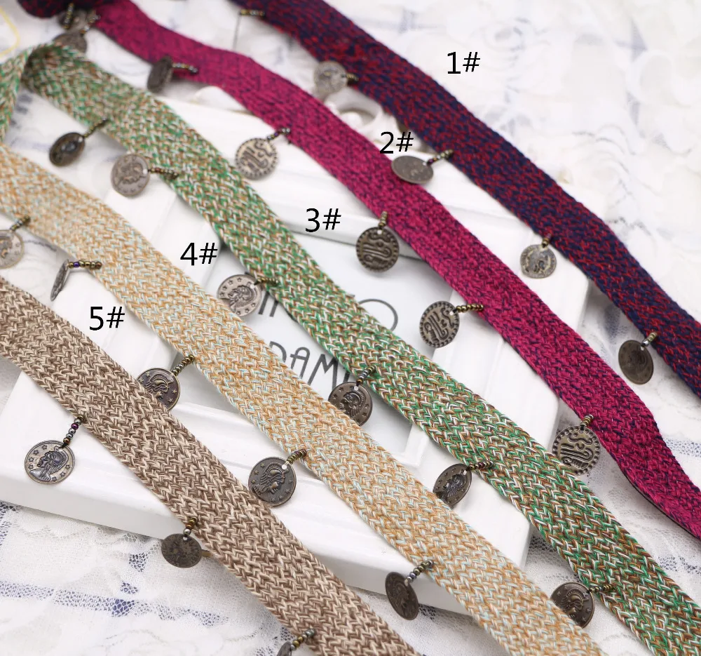 3/" Pearl Tassel Fringe Tassel Trim Fabric Trim Antique Gold//Beige