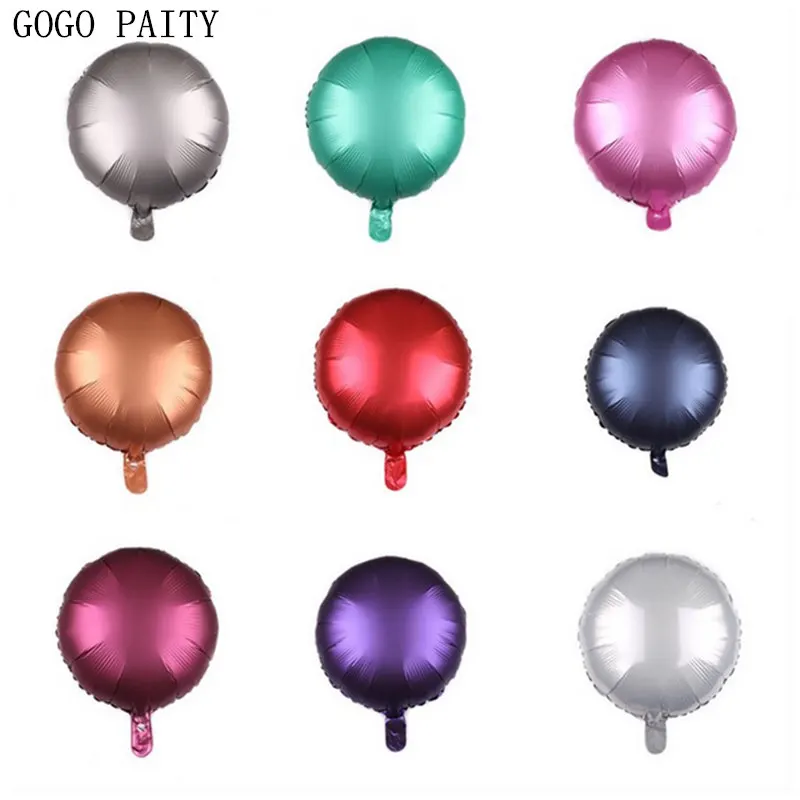 GOGO PAITY Новый 18 дюймовый металлический цветной круглый алюминиевый воздушный шар
