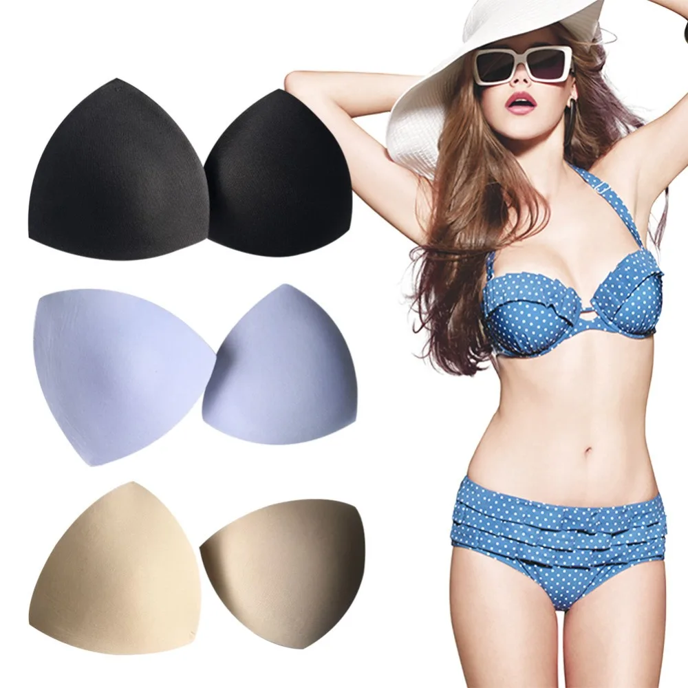 2pcs/lot New Women Summer Swimsuit Padding Sponge Foam Bra Pads