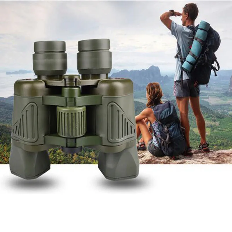

HD 50x50 Binoculars Professional Hunting Telescope Zoom High Quality Vision No Infrared Eyepiece Army Green Binoculars