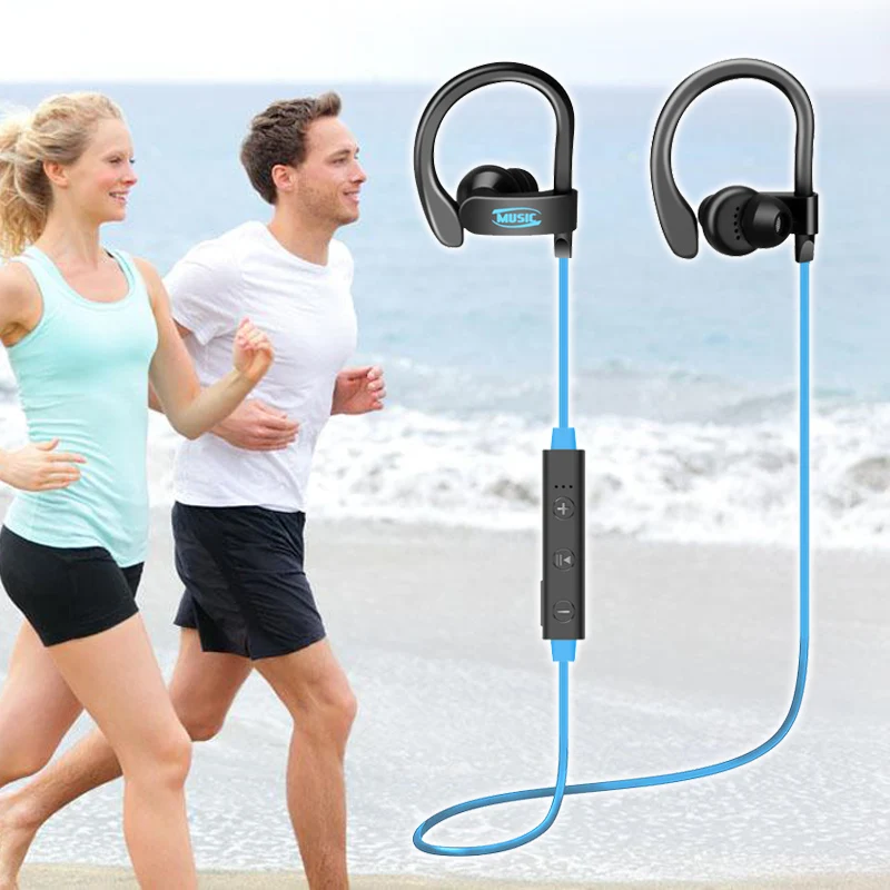 56S Wireless Bluetooth Earphone Sports Sweat Proof Stereo Earbuds Headset In-Ear Earphones with Mic for iPhone Android bluetooth-earphones