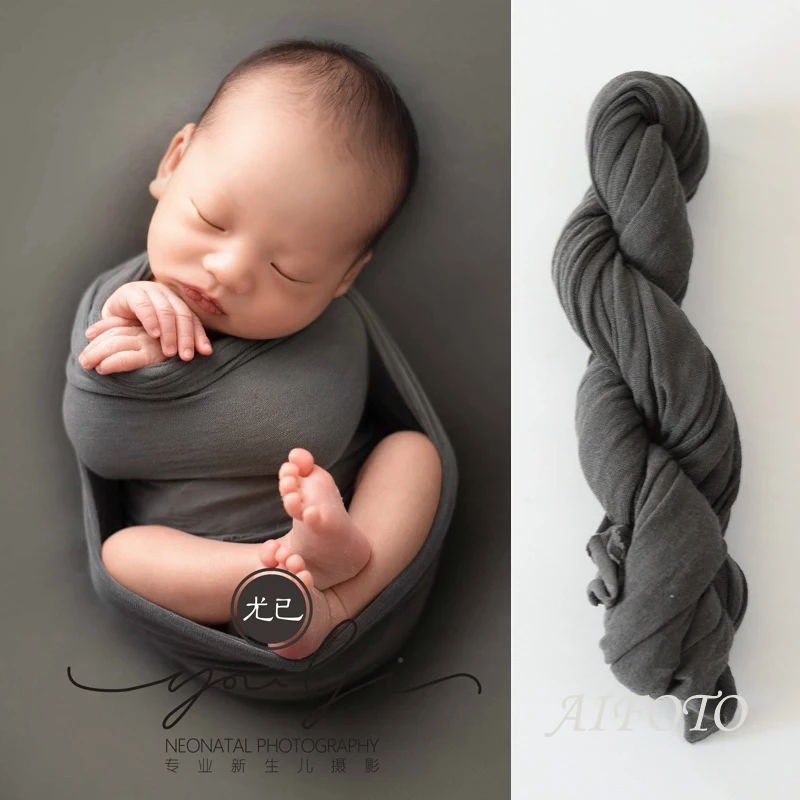 

100*130cm Newborn Stretch Wrap Swaddle Super Comfortable Baby Photography Blankets Newborn Shooting Baby Basket Filler