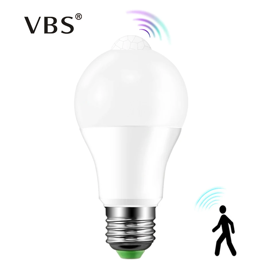 

Smart LED Bulb With Motion Sensor PIR Bulbs 12W 18W AC85-265V LED Bulb E27 Led Auto Detection Lampada E27 B22 For Stairs Aisle