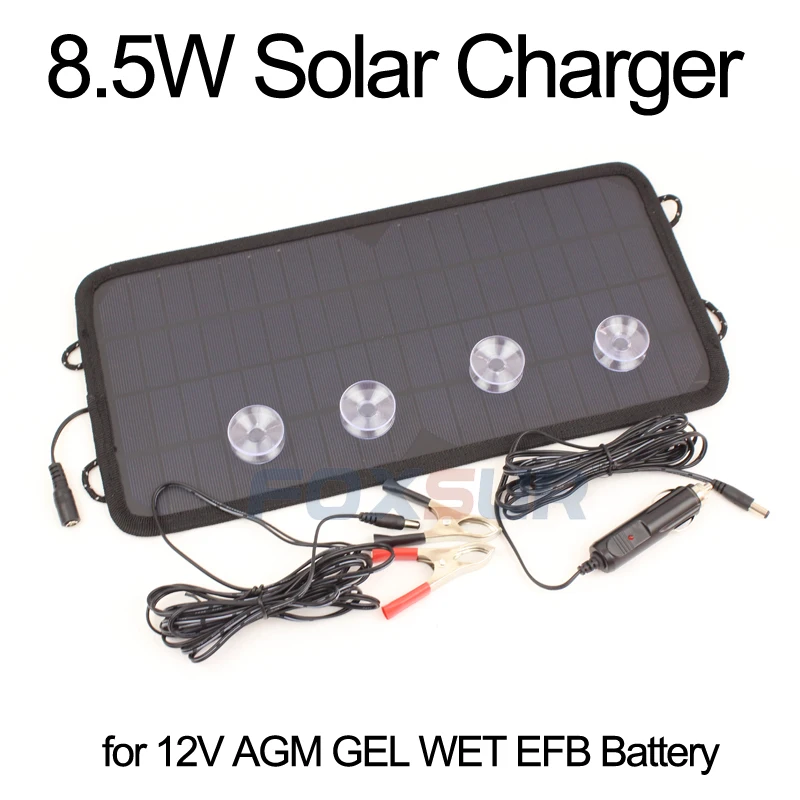 12V 8.5W Solar Panel Charger motorcycle Scooter Car 18V Solar Cells