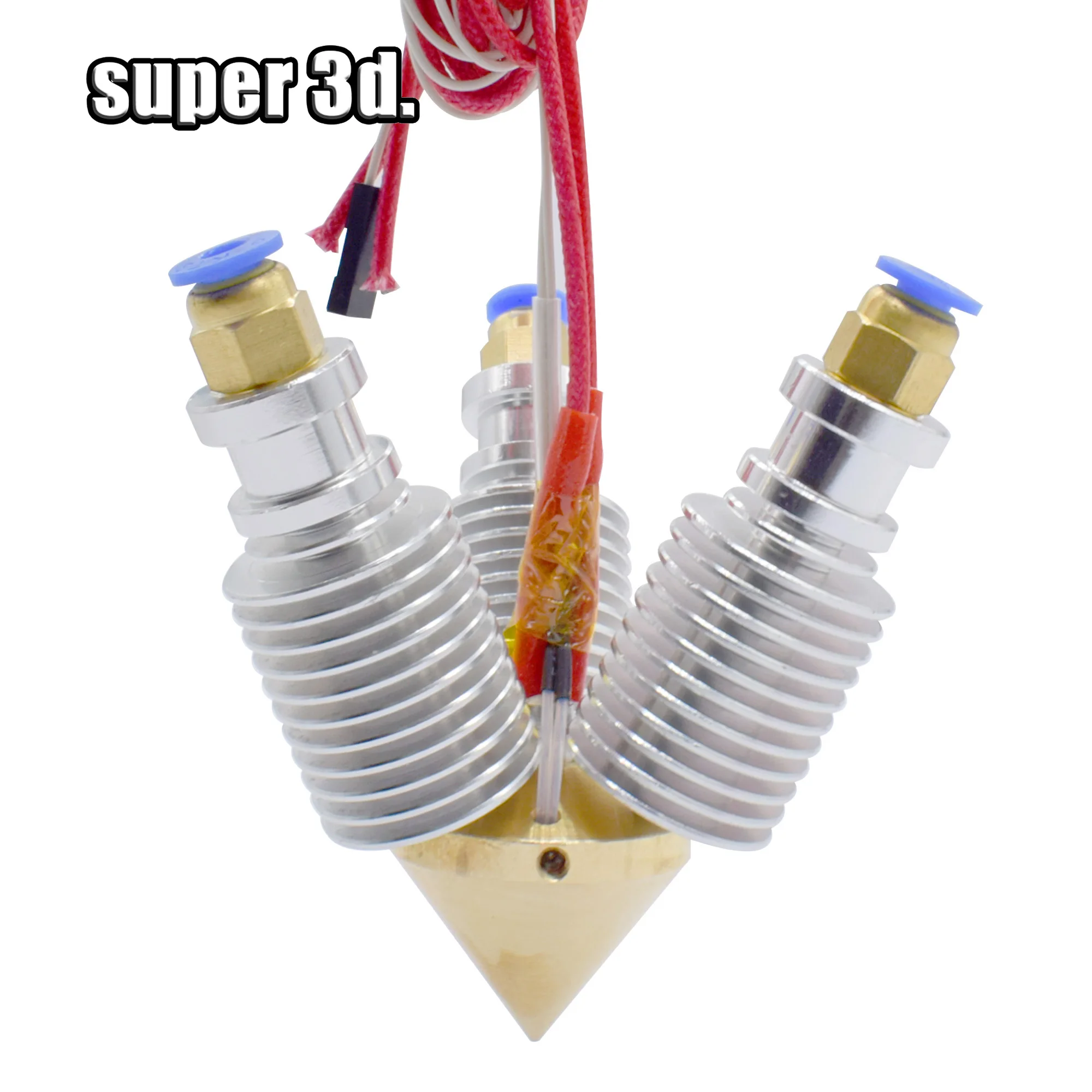 3 в 1 комплект для Hotend V6 Bowden с J head без вентилятора латунный Алмазный сопло 0 4 мм 75