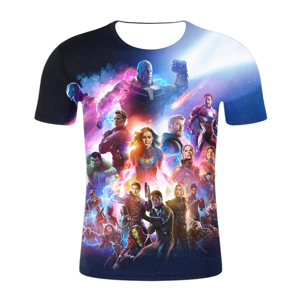 

2019 Avengers Endgame New design t shirt men/women 3D print t-shirts MAN Short sleeve Harajuku style tshirt tops US SIZE