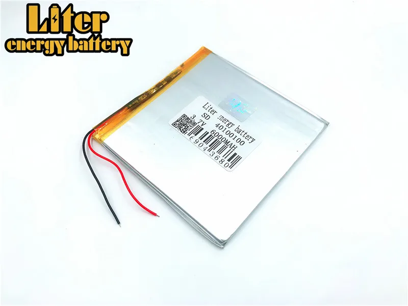 

1PCS 3.7V 6000mAh 40100100 Battery Tablet PC tablet generic brand of rechargeable lithium polymer battery