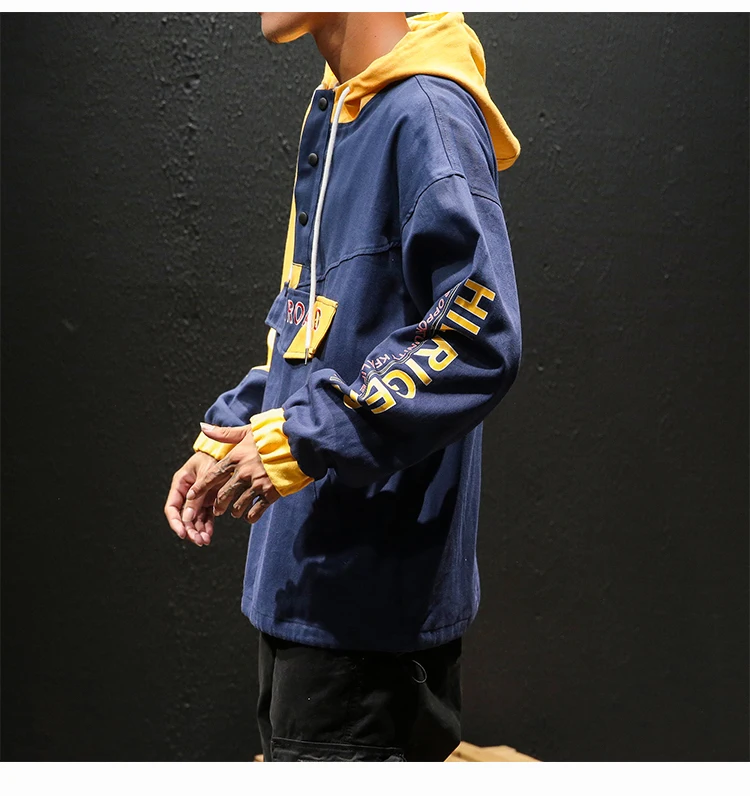 Windbreaker Jacket Men Pullover Hoodie  (6)