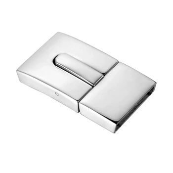 

FUNIQUE Stainless Steel DIY Jewelry Clasp Clasps Buckle Leather Cord Rhodium Clasp Connector Jewelry Making