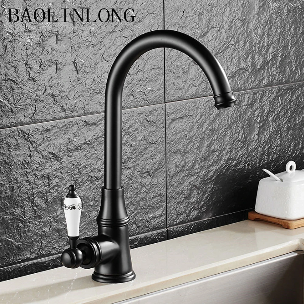 

BAOLINLONG Brass Kitchen Faucets Cozinha Faucet Taps Swivel Spout adjustable Kitchen Sink Tap