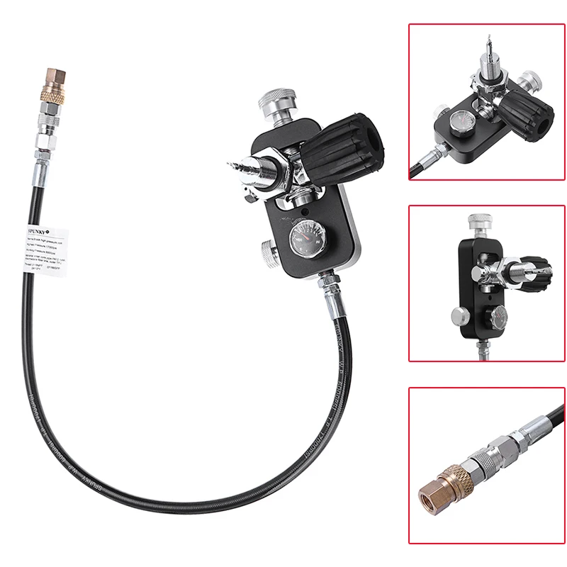 

High Pressure Scuba Tank Refill HPA Fill Adapter Scuba Fill Station Stainless High W / Pressure Whip M18 * 1.5 4500PSi