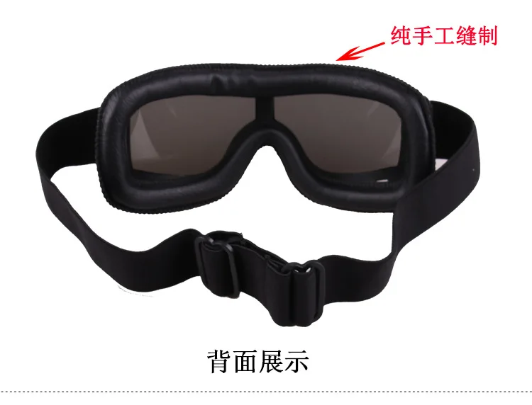 Новейшие винтажные кожаные мотоциклетные очки, складные очки, винтажные мотоциклетные очки, очки Jet Pilot, 4 цвета, солнцезащитные очки