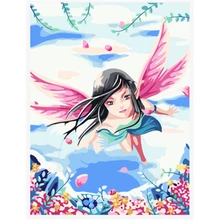 YIKEE декоративная картина маслом по номерам, краска по номерам для взрослых Цветочная фея