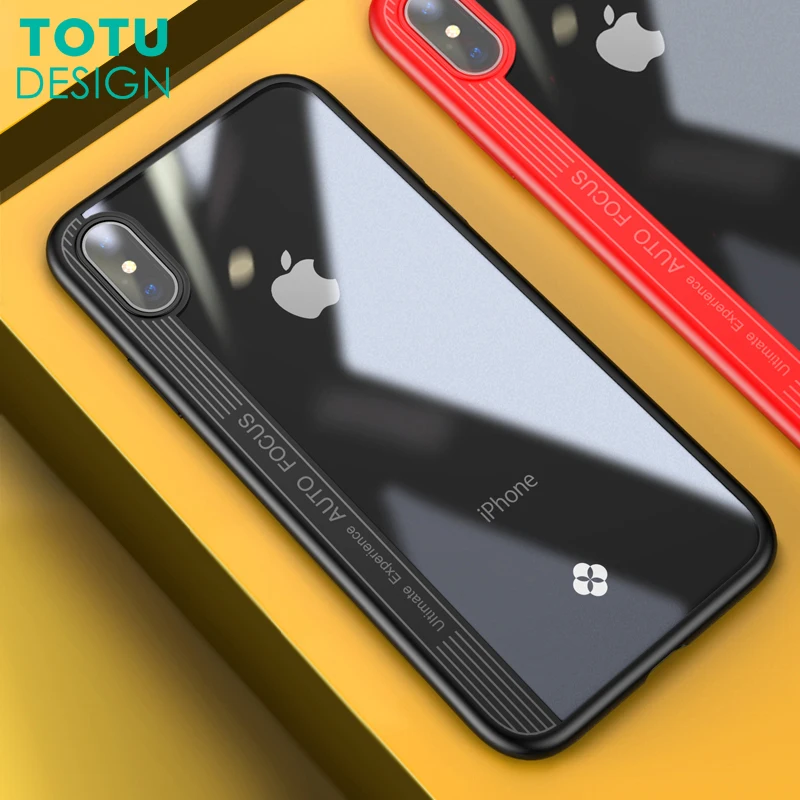 

TOTU Transparent Phone Case For iPhone X 10 Coque Ultra Thin Slim Crystal Clear Full Protective Back Cover For iPhone X Capinha