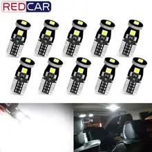 10 шт. T10 Led Canbus W5W светодиодные лампы 168 194 6000K белая сигнальная лампа купольная лампа для чтения номерного знака светильник для салона автомобиля 12 В