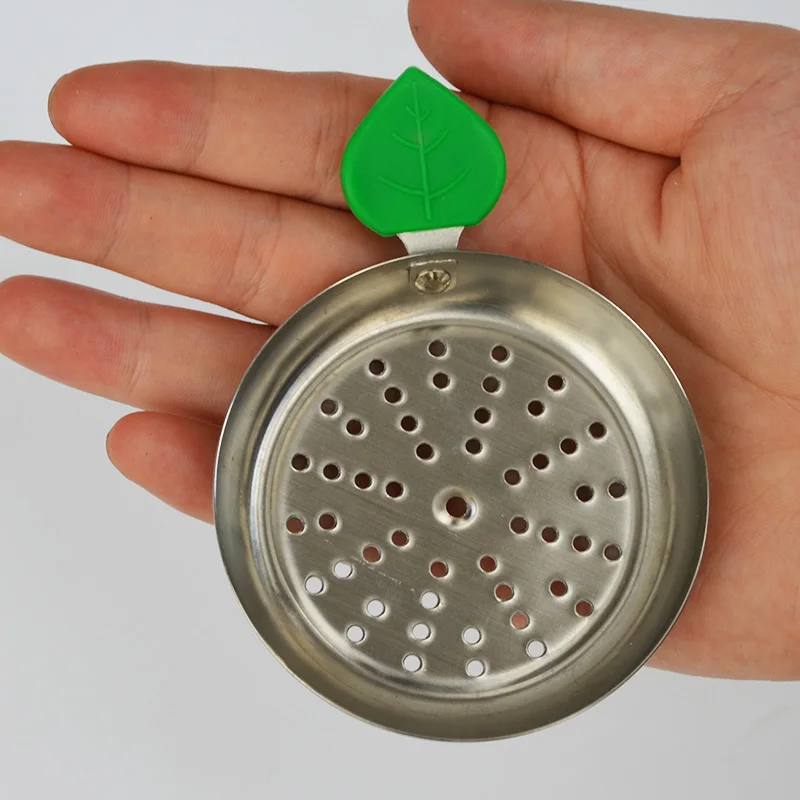 1 Pcs Shisha Hookah Charcoal Metal Screen Apple Leaf Shaped Silicone Handle Narguile Water Smoking Accessories hookah accessories