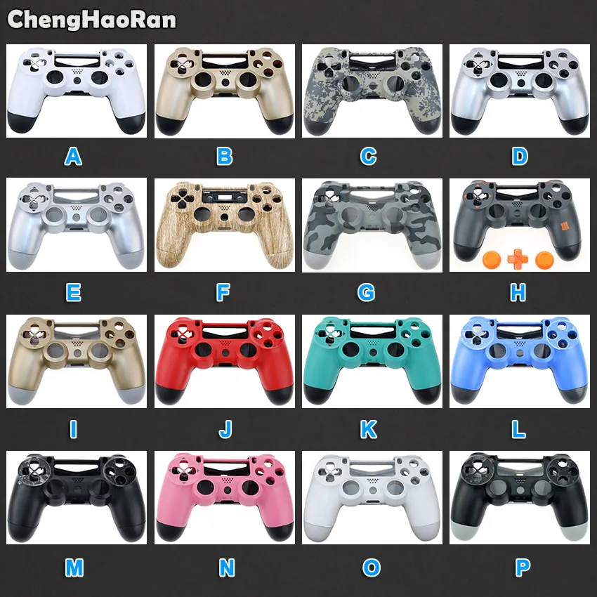 

ChengHaoRan For Sony PS4 Wireless Controller Plastic Cover Front Back Housing Shell Case for PlayStation 4 JDM-011 JDM-001