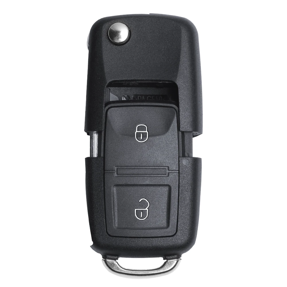 Keyecu Флип дистанционный Автомобильный ключ 2 кнопки Fob 433 МГц ID48 чип для VW Volkswagen Passat Golf Beetle Bora 1997-2001 1J0 959 753 N