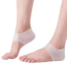 2 шт силиконовый гель увлажняющий подошвенный фасциит носки для пятки унисекс защита для ног Подушка для обуви трещины боли Вставки колодки