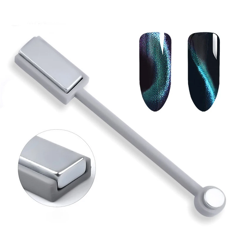 

1Pcs Nieuwe Tweekoppige Magnetische Plaat Magneet Pen For All Magic 3D Cat Ogen Magneet Nail Gel Polish Nail Art DIY Tool