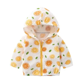 

Baby Girl Jacket Boy Hooded Coat Sunscreen Clothes Cotton Thin Jacket Baby Boy Long Sleeves Spring Summer Autumn Kids Clothes