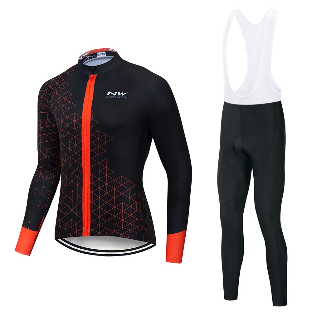 

2017 Pro Team NW Cycling Jersey Quick Dry Long Sleeve Jerseys And Cycling Pants Cycling Cycling Clothing Set Breathable