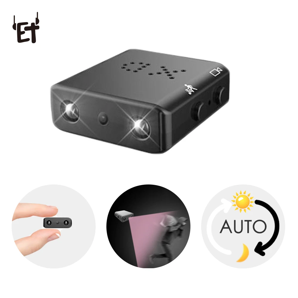 

ET XD IR-CUT Mini Camera Smallest HD 1080P Camcorder Infrared Night Vision Micro Cam Motion Detection DV Support TF camera