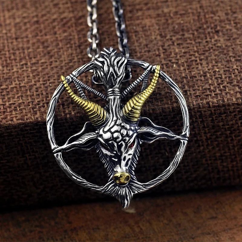 goat pentagram necklace