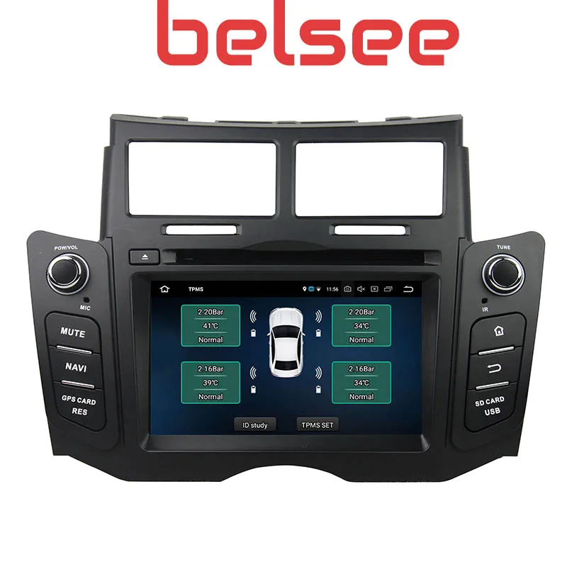 Belsee Octa Core Android 8,0 Автомобиль Радио Стерео Мультимедиа Плеер DVD gps HD для Toyota Yaris 2005 2006 2007 2008 2009 2010 2011