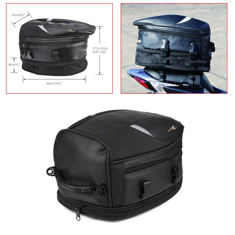 Motorcycle accessories Motorcycle Bike Rear Sport Back Seat Bag Scooter Helmet Pack Luggage Reliable