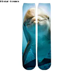 Plstar Космос животных милый Дельфин животных Дельфин пейзаж 3d принт унисекс Для мужчин Для женщин носки новый стиль моды
